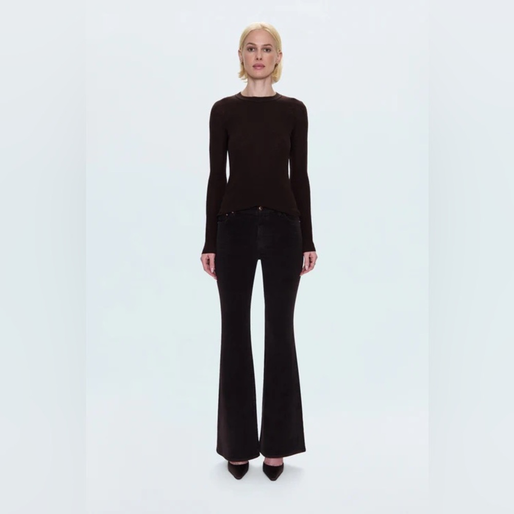 Pistola Kinsley Mid Rise Ultra Flare Pant - Mocha